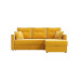 Угловой диван-кровать Квест, еврокнижка, 142х194 см, Желтый, рогожка