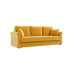 Прямой диван-кровать Имола, еврокнижка, 143х201 см, Желтый, велюр