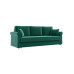 Прямой диван-кровать Имола, еврокнижка, 143х201 см, Зеленый, велюр