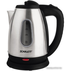 Чайник электрический Scarlett SC-EK21S20 1.8л. 1600Вт черный/серебристый (корпус: металл)