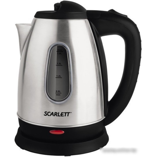 Чайник электрический Scarlett SC-EK21S20 1.8л. 1600Вт черный/серебристый (корпус: металл)