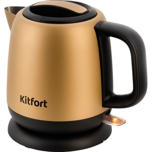 Чайник электрический Kitfort KT-6111 1л. 1630Вт золотистый/черный (корпус: нержавеющая сталь)