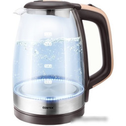 Чайник CENTEK CT-0065 стекло бежевый