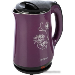 Чайник ENERGY E-265 (1,8 л, диск) фиолетовый, двойной корпус
