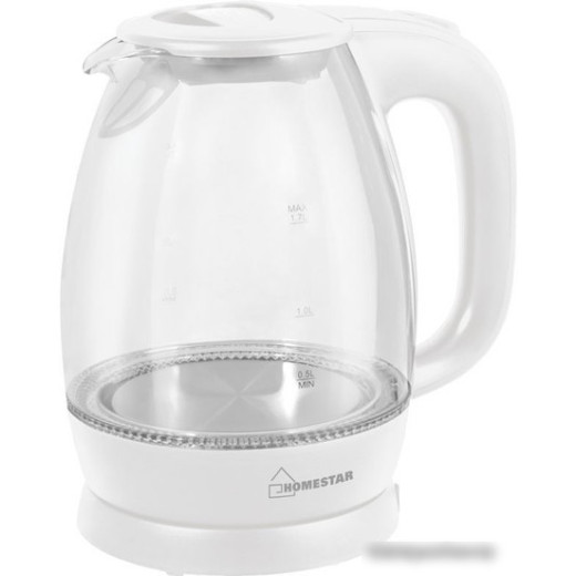 Чайник HOMESTAR HS-1012 белый стекло