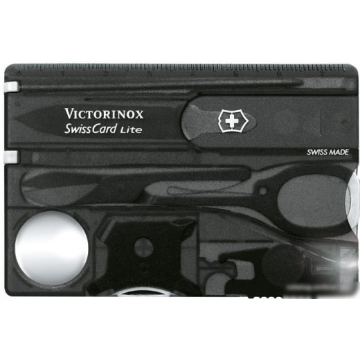 Швейцарская карта VICTORINOX SwissCard Lite, пластик, черный