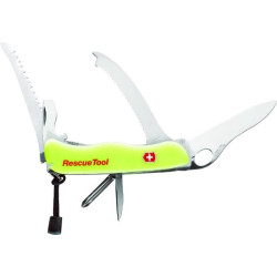 Нож перочинный VICTORINOX RescueTool One Hand 0.8623.MWN, пластик/сталь, желтый