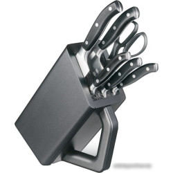 Набор ножей кухон. Victorinox Forged Cutlery Block (7.7243.6) компл.:6шт с подставкой черный подар.коробка
