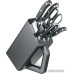 Набор ножей кухон. Victorinox Forged Cutlery Block (7.7243.6) компл.:6шт с подставкой черный подар.коробка