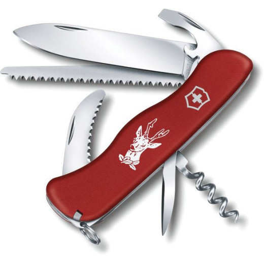 Нож перочинный Victorinox HUNTER (0.8573) 111мм 12функций красный