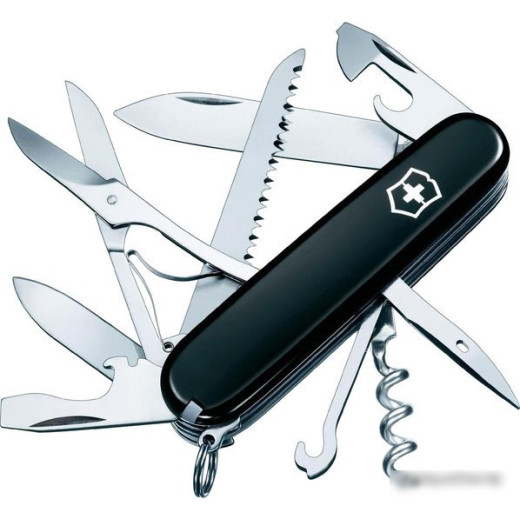 Нож перочинный Victorinox Huntsman (1.3713.3) 91мм 15функций черный карт.коробка