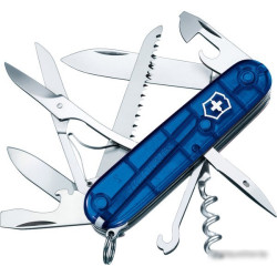 Нож перочинный Victorinox Huntsman (1.3713.T2) 91мм 15функций синий полупрозрачный карт.коробка