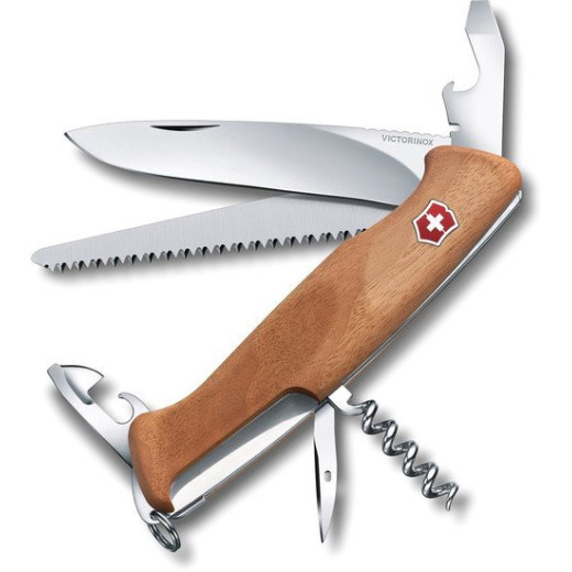Нож перочинный Victorinox RangerWood 55 (0.9561.63) 130мм 10функций дерево карт.коробка