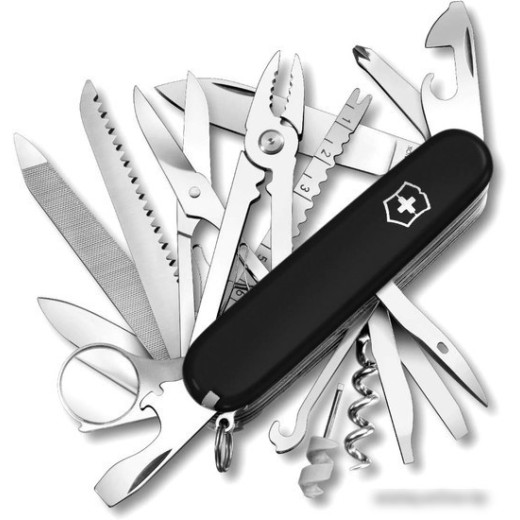 Нож перочинный Victorinox SwissChamp (1.6795.3) 91мм 33функций черный карт.коробка