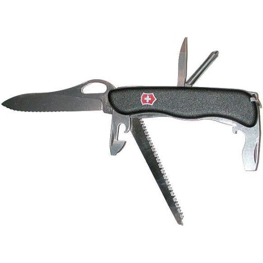 Нож перочинный Victorinox Trailmaster One Hand Wavy Edge (0.8463.MW3) 111мм 12функций черный карт.коробка