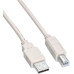 Кабель Buro USB2.0-AM/BM USB A(m) USB B(m) 1.8м серый