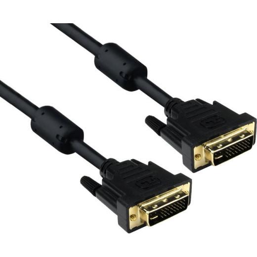 Кабель DVI dual link (25M-25M) 1.8м Exegate, позолоченные контакты