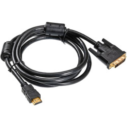Кабель DVI Buro HDMI19 (m)/DVI-D(m) 1.8м феррит.кольца Позолоченные контакты