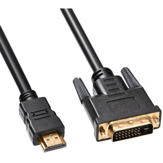 Кабель Buro HDMI-19M-DVI-D-3m 24M/19M 3м позолоченные контакты ферритовые кольца