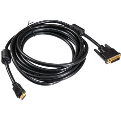 Кабель DVI Buro HDMI19 (m)/DVI-D(m) 5м феррит.кольца Позолоченные контакты