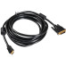Кабель DVI Buro HDMI19 (m)/DVI-D(m) 5м феррит.кольца Позолоченные контакты