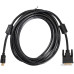 Кабель DVI Buro HDMI19 (m)/DVI-D(m) 5м феррит.кольца Позолоченные контакты