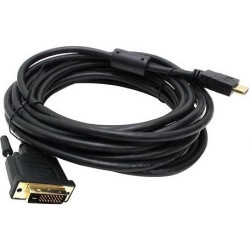 Кабель Buro HDMI-19M-DVI-D-10m 24M/19M 10м позол/ферритовые кольца
