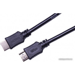 Кабель HDMI [C-HM-HM-5M] Wize, 5 м, v.2.0, 19M/19M, позол.разъемы, экран, черный, пакет