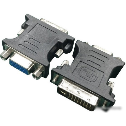 Переходник DVI-VGA Cablexpert A-DVI-VGA-BK, 29M/15F, черный, пакет