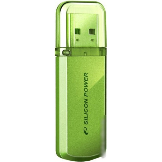 Флеш Диск Silicon Power 32Gb Helios 101 SP032GBUF2101V1N USB2.0 зеленый