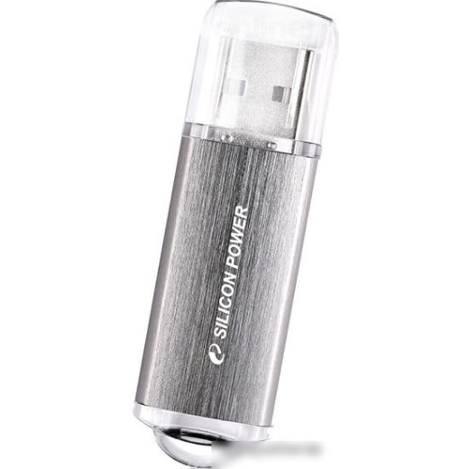 Память SiliconPower  Ultima II  32GB, USB2.0 Flash Drive, Silver хром (металл.корпус)