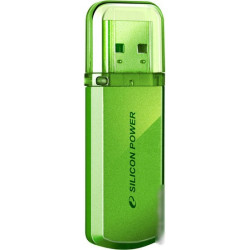 Флеш Диск Silicon Power 64Gb Helios 101 SP064GBUF2101V1N USB2.0 зеленый