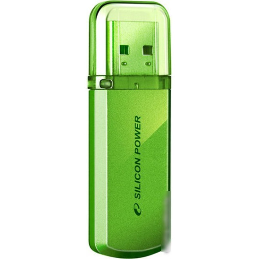 Флеш Диск Silicon Power 64Gb Helios 101 SP064GBUF2101V1N USB2.0 зеленый