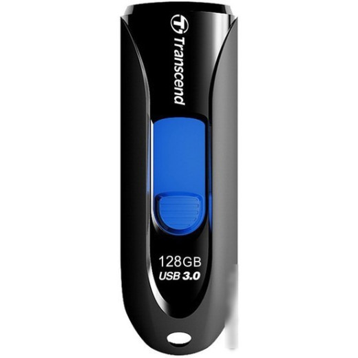 Флеш Диск Transcend 128Gb Jetflash 790 TS128GJF790K USB3.0 черный/синий