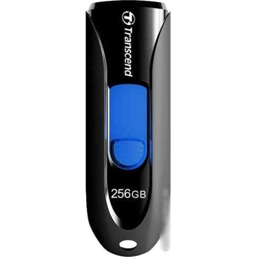 Флеш Диск Transcend 256Gb Jetflash 790 TS256GJF790K USB3.0 черный/синий