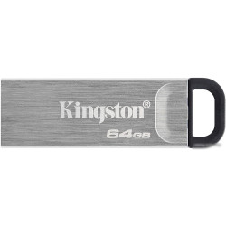 Флеш Диск Kingston 64Gb DataTraveler Kyson DTKN/64GB USB3.1 серебристый/черный