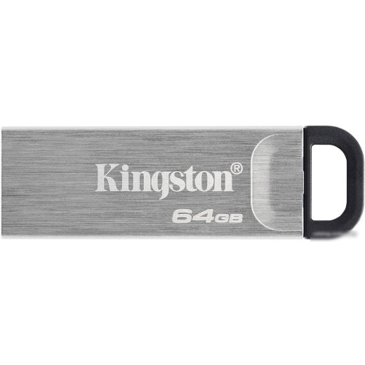Флеш Диск Kingston 64Gb DataTraveler Kyson DTKN/64GB USB3.1 серебристый/черный
