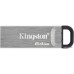 Флеш Диск Kingston 64Gb DataTraveler Kyson DTKN/64GB USB3.1 серебристый/черный