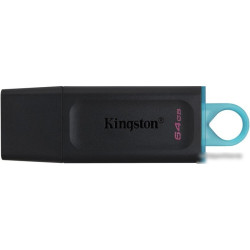 Флеш Диск Kingston 64Gb DataTraveler Exodia DTX/64GB USB3.1 черный/голубой