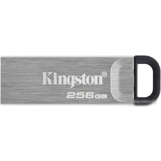 Флеш Диск Kingston 256Gb DataTraveler Kyson DTKN/256GB USB3.1 серебристый/черный