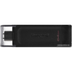 Флеш Диск Kingston 64Gb DataTraveler 70 Type-C DT70/64GB USB3.2 черный