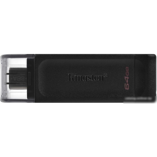 Флеш Диск Kingston 64Gb DataTraveler 70 Type-C DT70/64GB USB3.2 черный