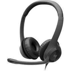 Наушники с микрофоном Logitech Stereo Headset H390, 2,4м, черный