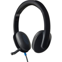Наушники с микрофоном LOGITECH USB Headset H540, 981-000480, накладные, черный