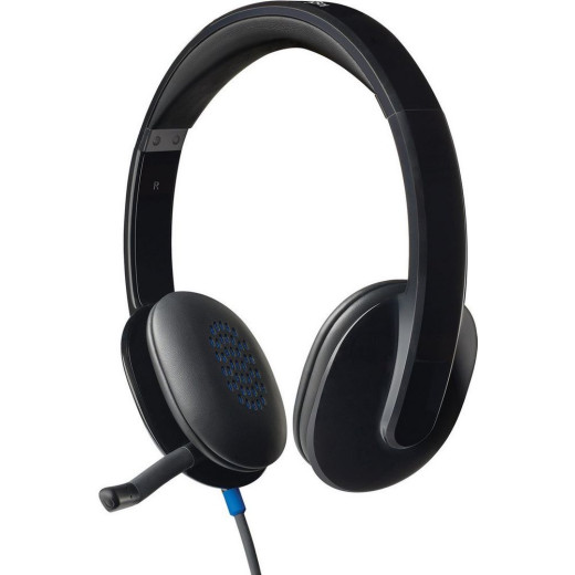Наушники с микрофоном LOGITECH USB Headset H540, 981-000480, накладные, черный