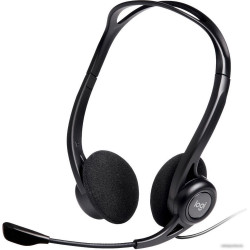 Наушники с микрофоном Logitech Stereo Headset 960, гибкий микрофон, 2.4м, USB, черный