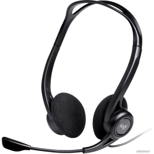 Наушники с микрофоном Logitech Stereo Headset 960, гибкий микрофон, 2.4м, USB, черный