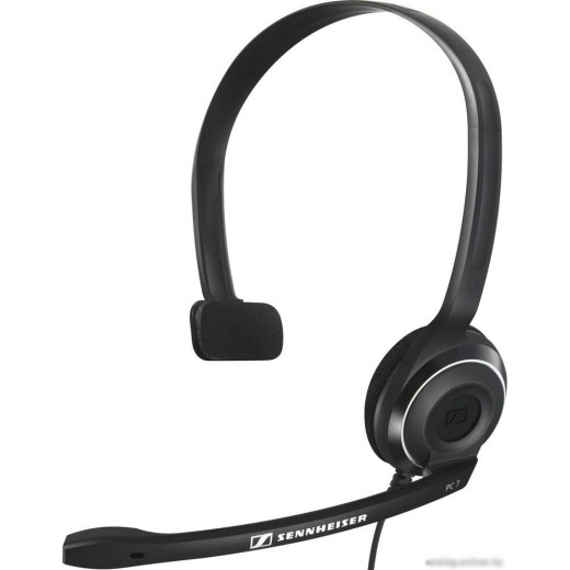 Наушники с микрофоном Sennheiser PC 7 черный 2м накладные USB (504196)