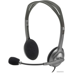 Наушники с микрофоном Logitech H111 серый 1.8м накладные оголовье (981-000593)