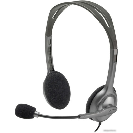 Наушники с микрофоном Logitech H111 серый 1.8м накладные оголовье (981-000593)